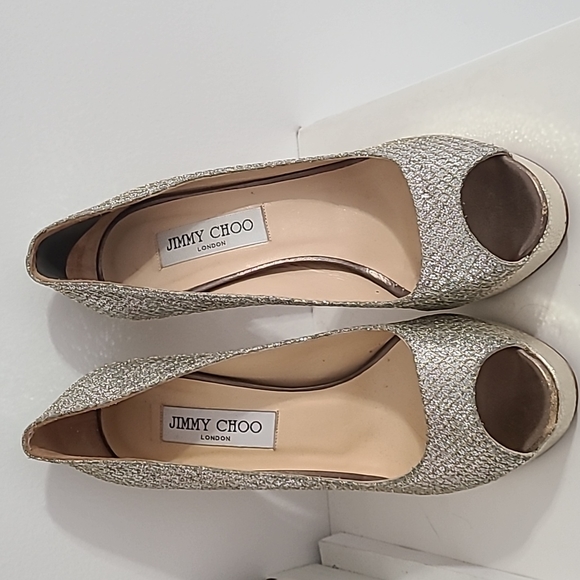 Jimmy Choo Gold High Heels - Picture 2 of 7